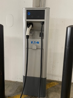 Electric vehicle charging station in Downtown Crown